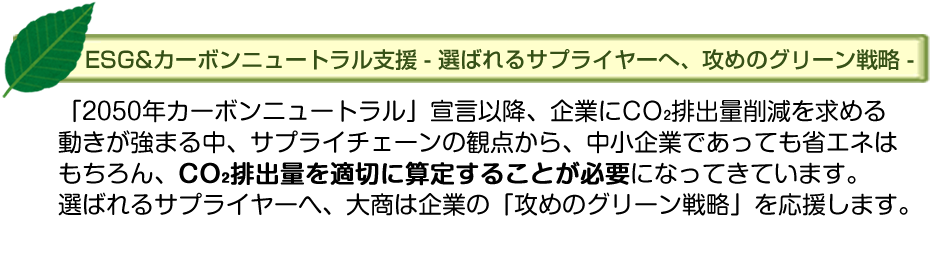 ESG&カーボンニュートラル支援