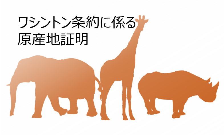 絶滅のおそれのある野生動植物の種の国際取引に関する条約（ワシントン条約）に係る原産地証明